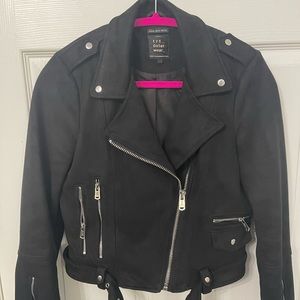 Black Suede Biker Jacket